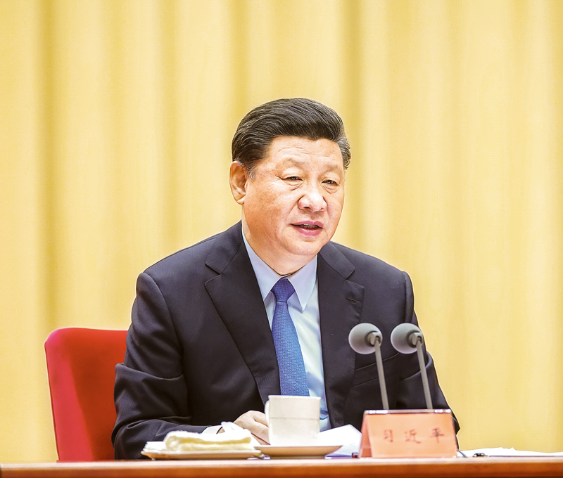 2019年5月31日，“不忘初心、牢記使命”主題教育工作會議在北京召開。中共中央總書記、國家主席、中央軍委主席習(xí)近平出席會議并發(fā)表重要講話。 新華社記者 鞠鵬/攝